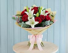 Букет цветов из:  Лилии и Розы #REPLACE_PRED# Нововолково