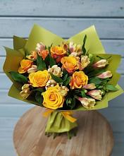 Букет цветов из:  Альстромерии и Розы в Нововолково