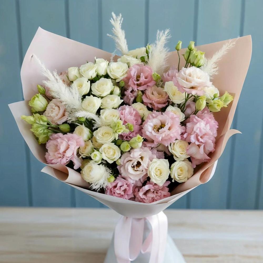 Букет цветов из: Альстромерии и Розы в Нововолково