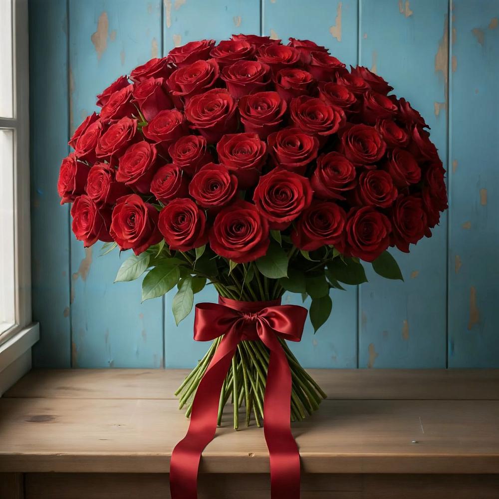 Букет Красные розы Блэк Меджик в Нововолково