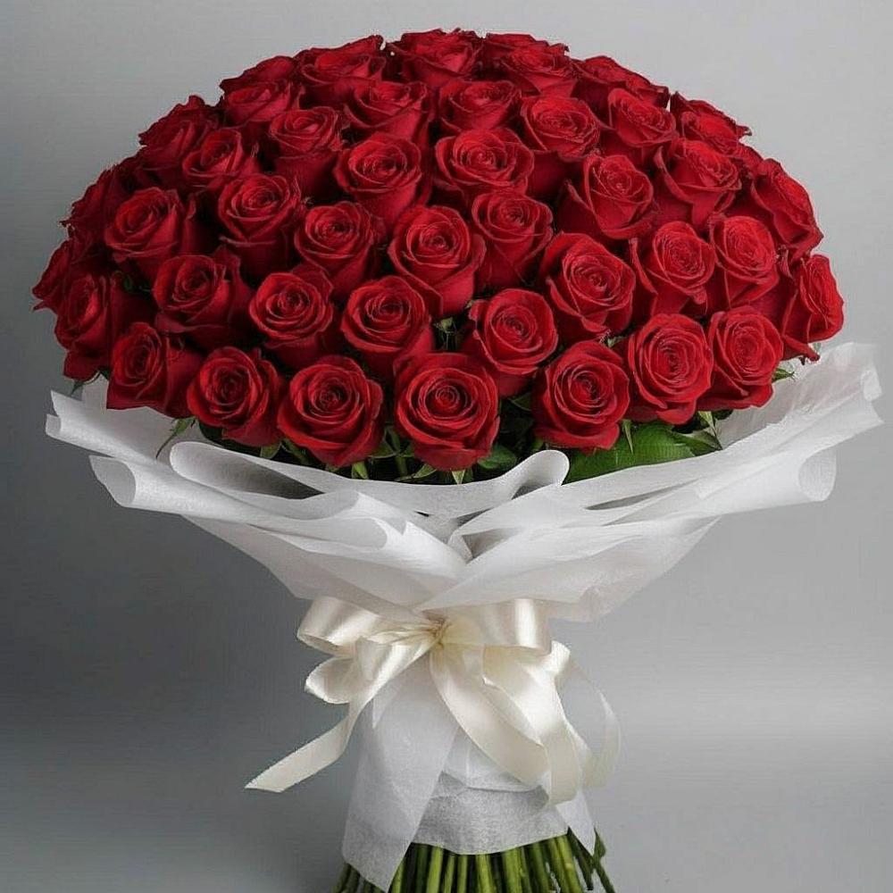 Букет 101 Красная роза Блэк Мэджик в Нововолково