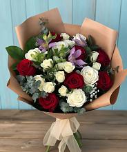 Букет цветов из:  Розы и Альстромерии в Нововолково