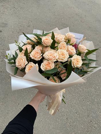 Букет Кремовые розы Латте в Нововолково