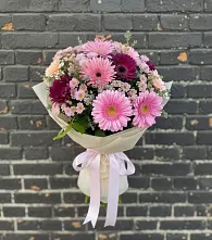 Букет цветов из:  Герберы и Хризантемы в Нововолково