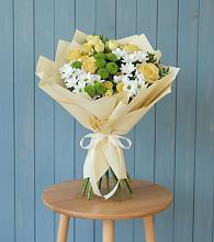 Букет цветов из:  Хризантемы и Розы в Нововолково